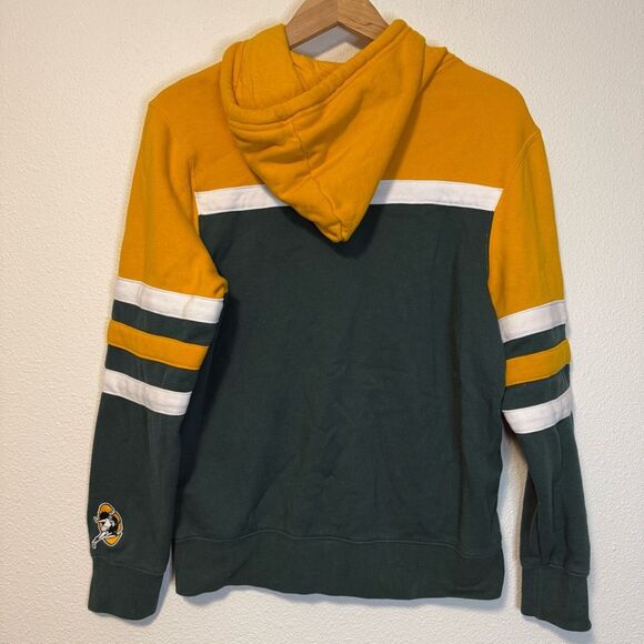 Mitchell & Ness Throwbacks Green Bay Packers Fleece Hooded Sweatshirt Size Small - Picture 5 of 10